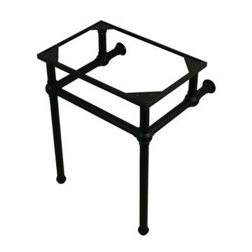 Restorers Templeton Matte Black Console Legs Only - No Topimage