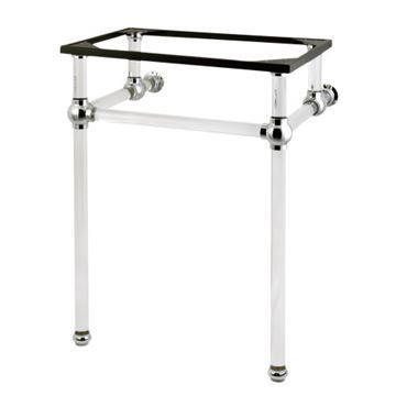 Restorers Templeton Polished Chrome Acrylic Console Legs Only - No Topimage