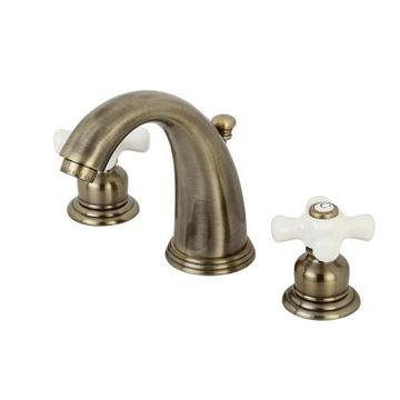 Restorers Victorian Widespread Bathroom Faucet - Porcelain Crossimage
