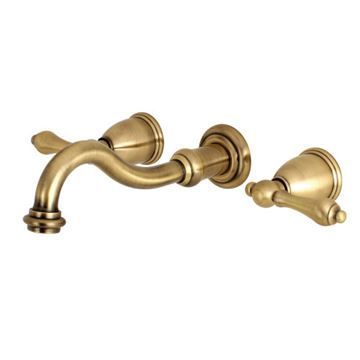 Restorers Vintage Wall Mount Bathroom Faucet - Metal Leverimage