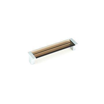 Schaub Positano Satin Nickel Smoke Cabinet Pullimage