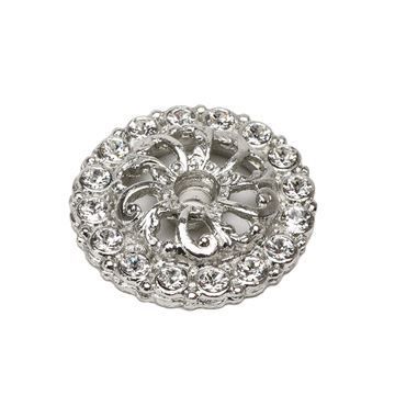 Carpe Diem Cache 1 1/4 Inch Clear Swarovski Crystal Escutcheonimage