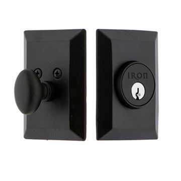 Ageless Iron Keep Plate Single Cylinder Deadboltimage