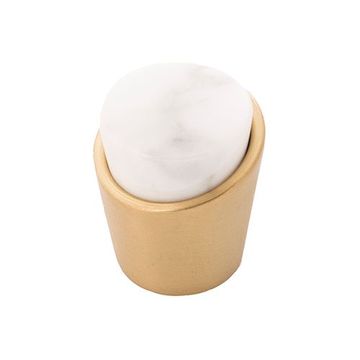 Belwith-Keeler Firenze White Marble Brass Knobimage