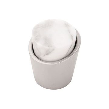 Belwith-Keeler Firenze White Marble Nickel Knobimage