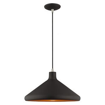 Livex Lighting 15 1/4 Inch Cone Metal Shade Mini Pendantimage