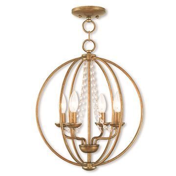 Livex Lighting Arabella 4-Light Convertible Ceiling/Mini Chandelierimage