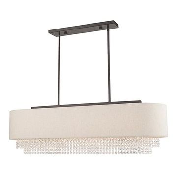 Livex Lighting Carlisle Large Linear Chandelier - Oatmealimage