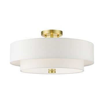 Livex Lighting 60028-07 Fontana 5 Light 21 Inch Bronze Semi-Flush