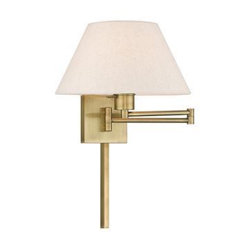 Livex Lighting Oatmeal 13 Inch Swing Arm Wall Lampimage