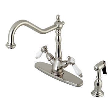 Restorers Bel-Air KS123XBPLBS-P Two Handle Single Hole Kitchen Faucetimage