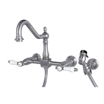 Restorers Bel-Air KS124XBPLBS-P Wall Mount Kitchen Faucetimage