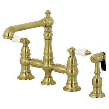 Restorers English Country KS727XPLBS-P Bridge Kitchen Faucetimage