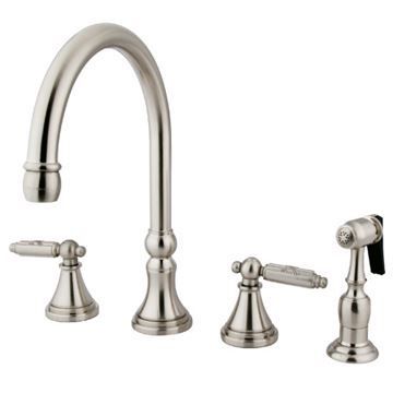 Restorers Georgian GS279XGLBS-P Widespread Kitchen Faucetimage