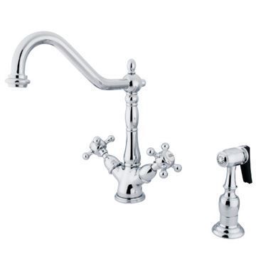 Restorers Heritage KS123XBXBS-P Two Handle Single Hole Kitchen Faucetimage