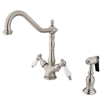 Restorers Heritage KS123XPLBS-P Two Handle Single Hole Kitchen Faucetimage