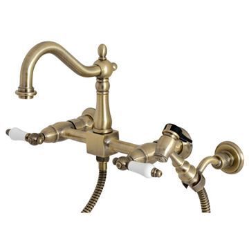 Restorers Heritage KS126XPLBS-P Wall Mount Kitchen Faucetimage