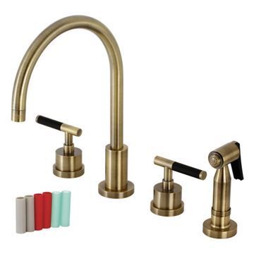 Restorers Kaiser KS872XCKLBS-P Widespread Kitchen Faucetimage