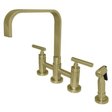 Restorers Manhattan KS825XCMLBS-P Bridge Kitchen Faucetimage