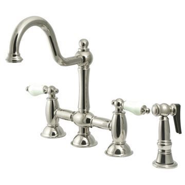 Restorers Restoration KS379XPLBS-P Bridge Kitchen Faucetimage
