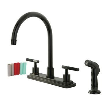Restorers Water Onyx NS8790DKLSP Centerset Kitchen Faucetimage