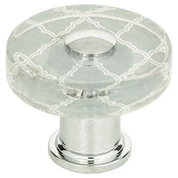 Atlas Homewares Quatrefoil Glass Round Knobimage