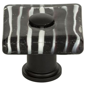 Atlas Homewares Zebra Glass Square Knobimage