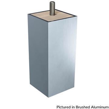 Designs of Distinction 2 x 4 1/2 Inch Metal Sleeve Square Foot & Boltimage