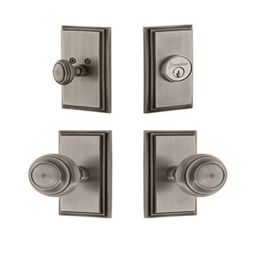 Grandeur Carre Entry Set with Circulaire Knobs - Keyed Differentlyimage