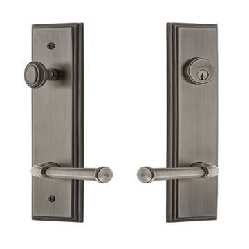 Grandeur Carre Tall Georgetown Lever Entry Set - Keyed Differentlyimage