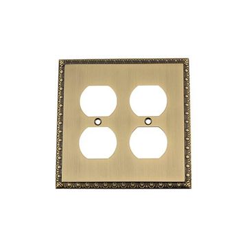 Nostalgic Warehouse Egg & Dart Double Duplex Switch Plateimage