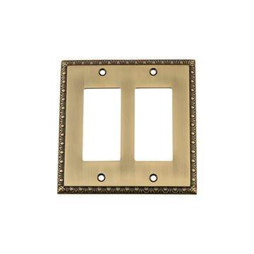 Nostalgic Warehouse Egg & Dart Double Rocker Switch Plateimage