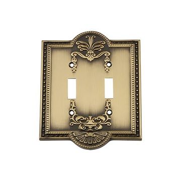 Nostalgic Warehouse Meadows Double Toggle Switch Plateimage