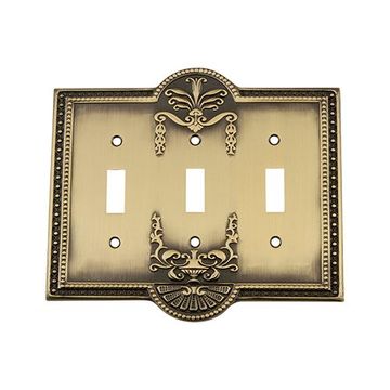 Nostalgic Warehouse Meadows Triple Toggle Switch Plateimage