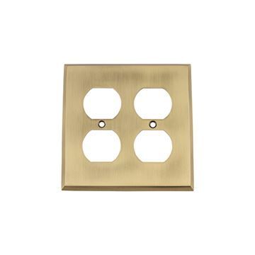 Nostalgic Warehouse New York Double Duplex Switch Plateimage