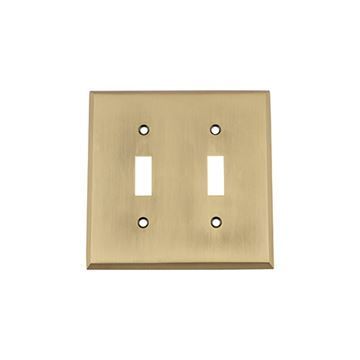 Nostalgic Warehouse New York Double Toggle Switch Plateimage