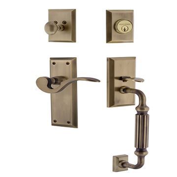 Nostalgic Warehouse New York F Grip Entry Set Manor - Keyed Alikeimage