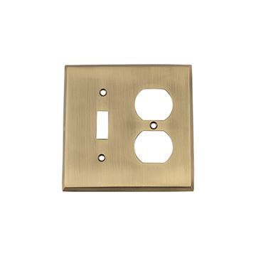 Nostalgic Warehouse New York Toggle & Duplex Switch Plateimage