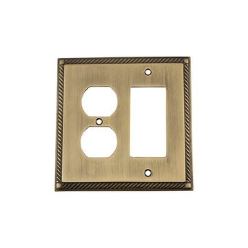 Nostalgic Warehouse Rope Rocker & Duplex Switch Plateimage