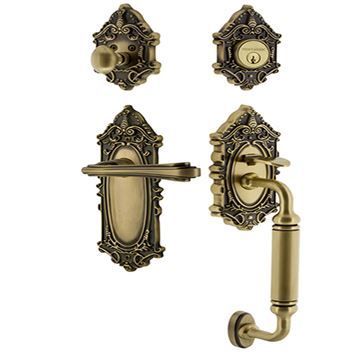 Nostalgic Warehouse Victorian C Grip Entry Set Fleur - Keyed Alikeimage
