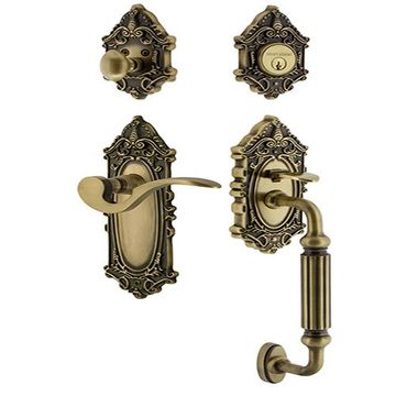 Nostalgic Warehouse Victorian F Grip Entry Set Manor - Keyed Alikeimage