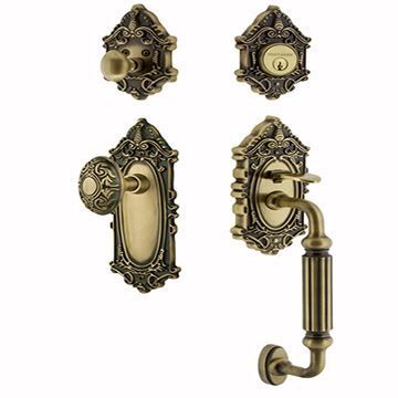 Nostalgic Warehouse Victorian F Grip Entry Set - Keyed Differentlyimage