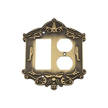 Nostalgic Warehouse Victorian Rocker & Duplex Switch Plateimage