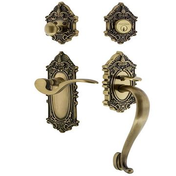 Nostalgic Warehouse Victorian S Grip Entry Set Manor - Keyed Alikeimage