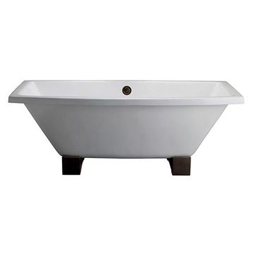 Barclay Athens Cast Iron Wooden Block Foot Bath Tubimage