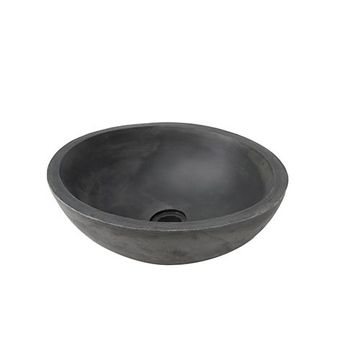 Barclay Caspar Small Oval Concrete Above Counter Lavatory Vessel Sinkimage