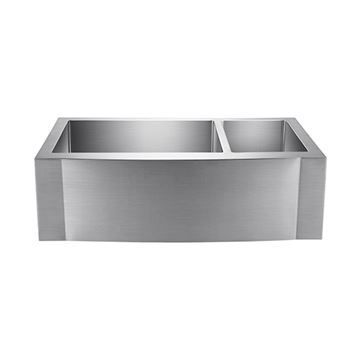 Barclay Cervantes 70/30 Offset Double Stainless Farmhouse Kitchen Sinkimage