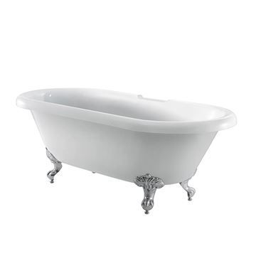 Barclay Claudia Acrylic Double Roll Bath Tubimage
