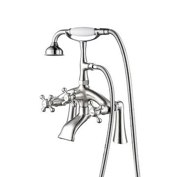 Barclay Curved Body Deck Mount Tub Faucet & Hand Showerimage