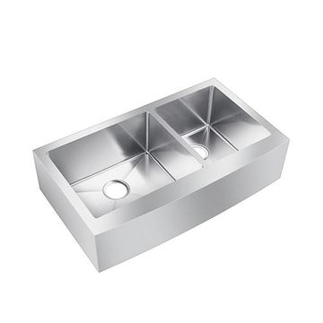 Barclay Damita 60/40 Double Stainless Steel Farmhouse Kitchen Sinkimage